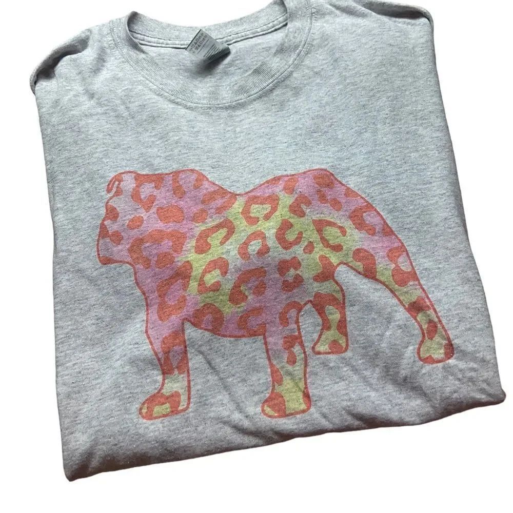 Bulldog subliminal print t shirt adult size large new never worn